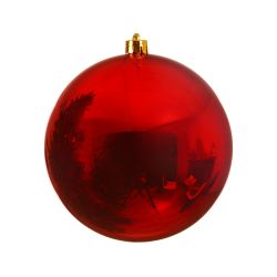 Decoris Kerstbal kunststof D25cm kerstrood