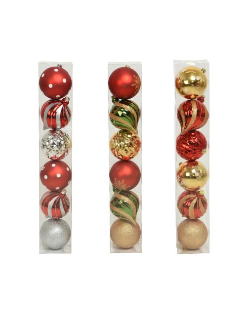 Decoris Kerstbal kunststof glitter