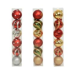 Decoris Kerstbal kunststof glitter