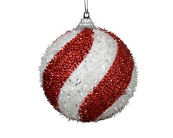 Decoris Kerstbal op draad foam