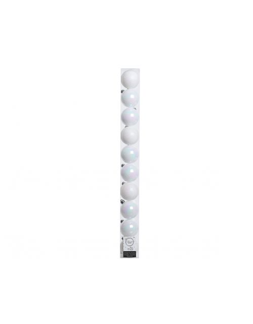 Decoris Kerstbal Plastic Gl-Glitter Iriserend dia6cm