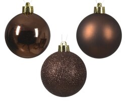 Decoris Kerstbal polystyreen sh-mt-glitter mix - afbeelding 2