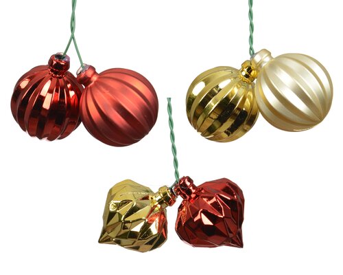Decoris Kerstbal polystyreen shiny - matt 3ass
