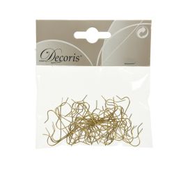 Decoris kerstbalhaakjes ijzer goud