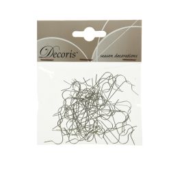 Decoris kerstbalhaakjes ijzer zilver