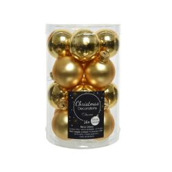 Decoris Kerstballen glas D3.5cm mix licht goud