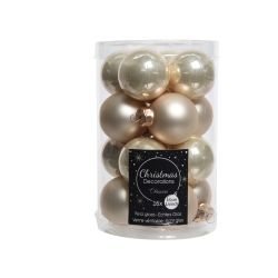 Decoris Kerstballen glas D3.5cm mix parel