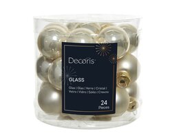 Decoris Kerstballen glas enamel,matt mix - afbeelding 1