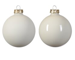 Decoris Kerstballen glas enamel,matt mix - afbeelding 2