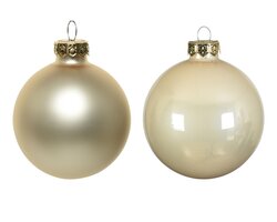 Decoris Kerstballen glas enamel,matt mix - afbeelding 2