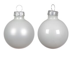 Decoris Kerstballen glas enamel,matt mix - afbeelding 2