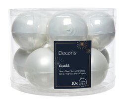 Decoris Kerstballen glas enamel,matt mix - afbeelding 1