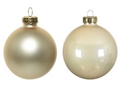 Decoris Kerstballen glas enamel,matt mix - afbeelding 2