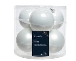 Decoris Kerstballen glas enamel,matt mix - afbeelding 1