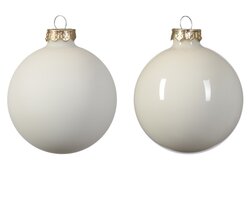 Decoris Kerstballen glas enamel,matt mix - afbeelding 2