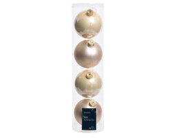 Decoris Kerstballen glas enamel,matt mix - afbeelding 1