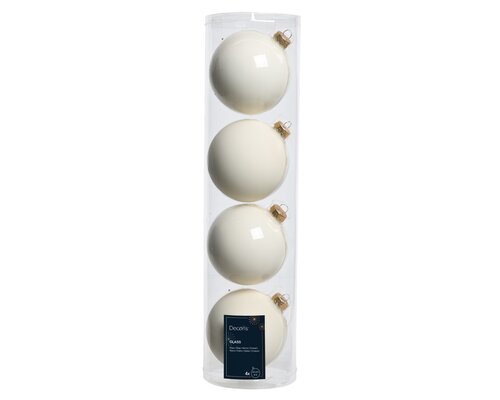 Decoris Kerstballen glas enamel,matt mix - afbeelding 1