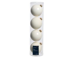 Decoris Kerstballen glas enamel,matt mix - afbeelding 1