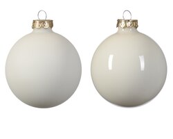 Decoris Kerstballen glas enamel,matt mix - afbeelding 2
