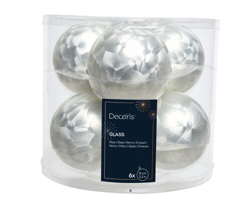 Decoris Kerstballen glas matt - afbeelding 1