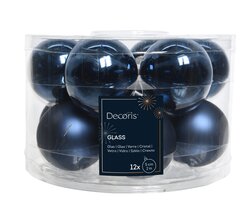 Decoris Kerstballen glas mix - afbeelding 1