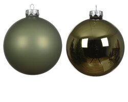 Decoris Kerstballen glas mix rosemarijn dia10cm - afbeelding 2
