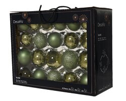 Decoris Kerstballen glas mix rosemarijn dia7cm