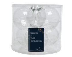 Decoris Kerstballen glas shiny - afbeelding 1