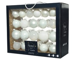 Decoris Kerstballen glas shiny,matt,glitter,transparent mix - afbeelding 1