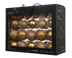 Decoris Kerstballen glas shiny,matt,glitter,transparent mix - afbeelding 1
