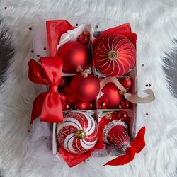 Decoris Kerstballen glas shiny,matt mix - afbeelding 3