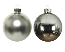 Decoris Kerstballen glas shiny,matt mix - afbeelding 2
