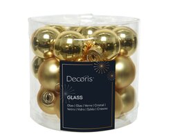 Decoris Kerstballen glas shiny,matt mix - afbeelding 1