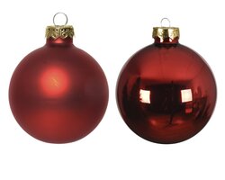 Decoris Kerstballen glas shiny,matt mix - afbeelding 2