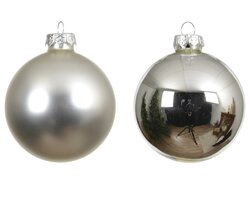 Decoris Kerstballen glas shiny,matt mix - afbeelding 2