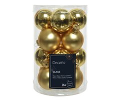 Decoris Kerstballen glas shiny,matt mix - afbeelding 1