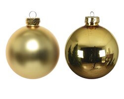 Decoris Kerstballen glas shiny,matt mix - afbeelding 2