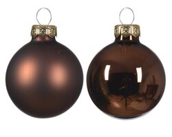 Decoris Kerstballen glas shiny-matt mix - afbeelding 2