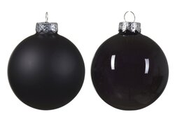 Decoris Kerstballen glas shiny, matt mix - afbeelding 2