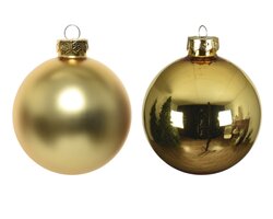 Decoris Kerstballen glas shiny,matt mix - afbeelding 2