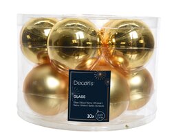 Decoris Kerstballen glas shiny,matt mix - afbeelding 1