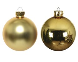 Decoris Kerstballen glas shiny,matt mix - afbeelding 2