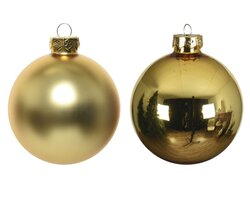 Decoris Kerstballen glas shiny,matt mix - afbeelding 2