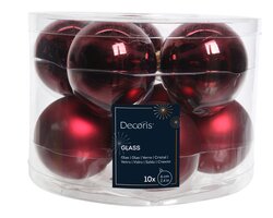 Decoris Kerstballen glas shiny,matt mix - afbeelding 1