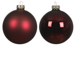 Decoris Kerstballen glas shiny,matt mix - afbeelding 2