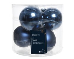 Decoris Kerstballen glas shiny,matt mix - afbeelding 1