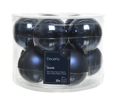 Decoris Kerstballen glas shiny,matt mix - afbeelding 1