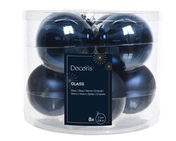 Decoris Kerstballen glas shiny,matt mix - afbeelding 1