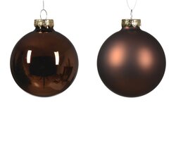 Decoris Kerstballen glas shiny-matt mix - afbeelding 2