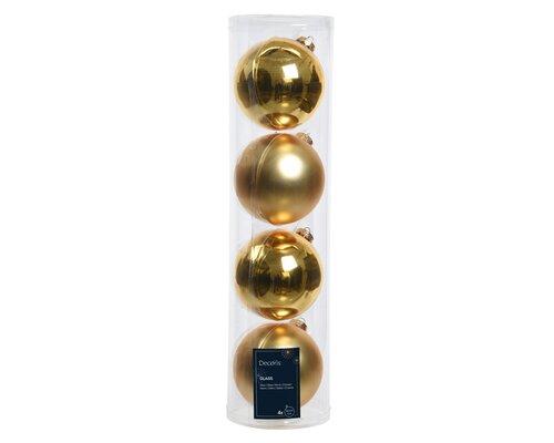 Decoris Kerstballen glas shiny,matt mix - afbeelding 1